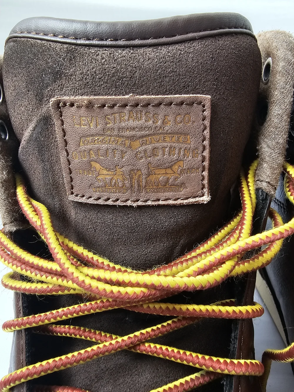 Levi's Men's Mason Hi Top Sneaker Boots - Brown Leather & Suede